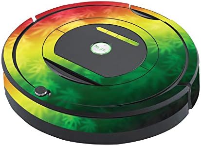 עור Mainyskins תואם ל- iRobot Roomba 770 ואקום רובוט - Rasta Rainbow | כיסוי עטיפת מדבקות ויניל